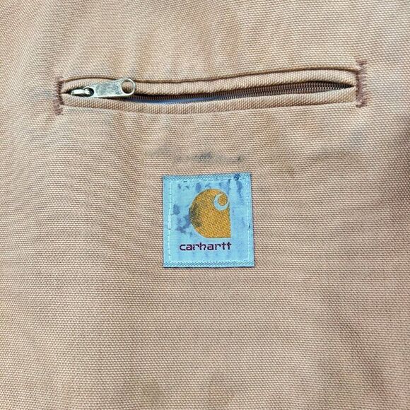 Vintage Carhartt J01 Distressed Detroit Blanket Lined Jacket USA Made Size 46 L - Picture 9 of 13